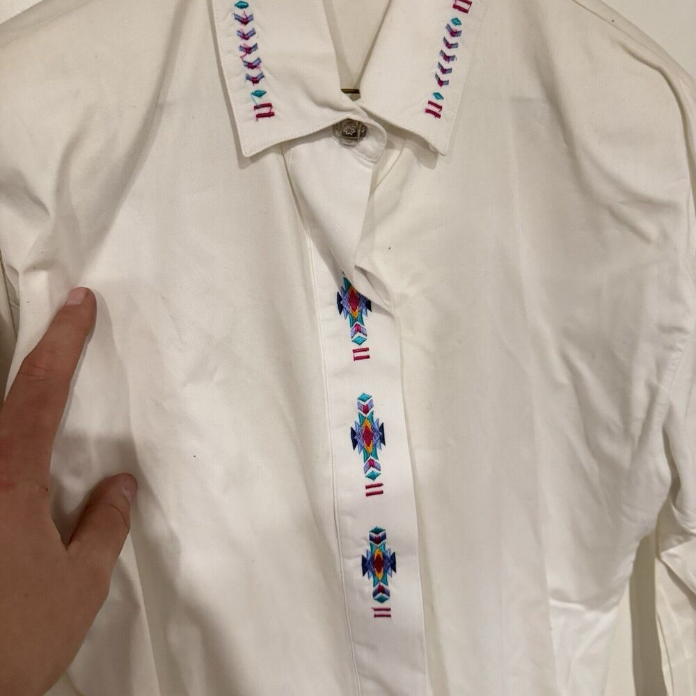 VTG Namedroppers Shirt Women's Small Western Button Up Embroidered Cowgirl - BUB